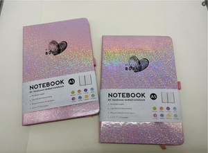 Carnets de notes journaliers avec logo personnalisé, format A5, lignés et pointillés, 96 feuilles, couleur macaron brillante, avec bande - Product Image 5