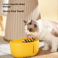 Fontaine à eau automatique sans fil pour chat et chien avec système de filtration, design portable, fonctionnement ultra silencieux