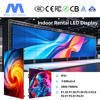 Écran LED de location MIDA 500*500 P2.6 P2.9 P3.91 couleur pleine pour événements publicitaires, concerts et arrière-plans intérieurs