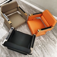 Équipement de salon de coiffure moderne verrouillable, mobilier de salon de beauté, style luxueux, fauteuils de barbier