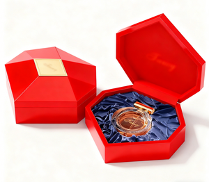 Caja de joyería romántica roja en forma de corazón, caja en forma de corazón para el Día de la Madre, caja de regalo hecha a mano con flores de jabón para el Día de San Valentín - Product Image 1