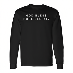 Camiseta de manga larga Dios bendiga al Papa Leo Xiv - Product Image 2