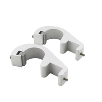 Accessoires pour cylindres pneumatiques NPPC, série de pinces fixes PI 125, montage avec alvéole de 125 mm, en alliage et aluminium