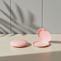 Boîtier rond en plastique ABS recyclé écologique vide pour poudre compacte pressée, avec logo personnalisé, pour blush et autres cosmétiques