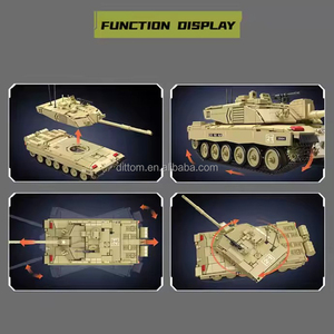 Khuôn Vua 20037 Thách Thức-<span class=keywords><strong>2</strong></span> khối xây dựng xe tăng chiến đấu chính <span class=keywords><strong>2</strong></span>.4G & điều khiển ứng dụng tự lắp ráp gạch quân sự với con quay hồi chuyển - Product Image 5