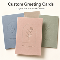 Cartes de vœux pliantes personnalisées avec cadre floral en relief, cartes avec texte et logo personnalisés pour cadeaux de mariage assortis