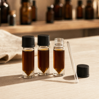 Flacon en verre conique de 1,5 ml pour aromathérapie, échantillon d'huile essentielle ou de parfum, avec bouchon à vis, pour présentoir de comptoir