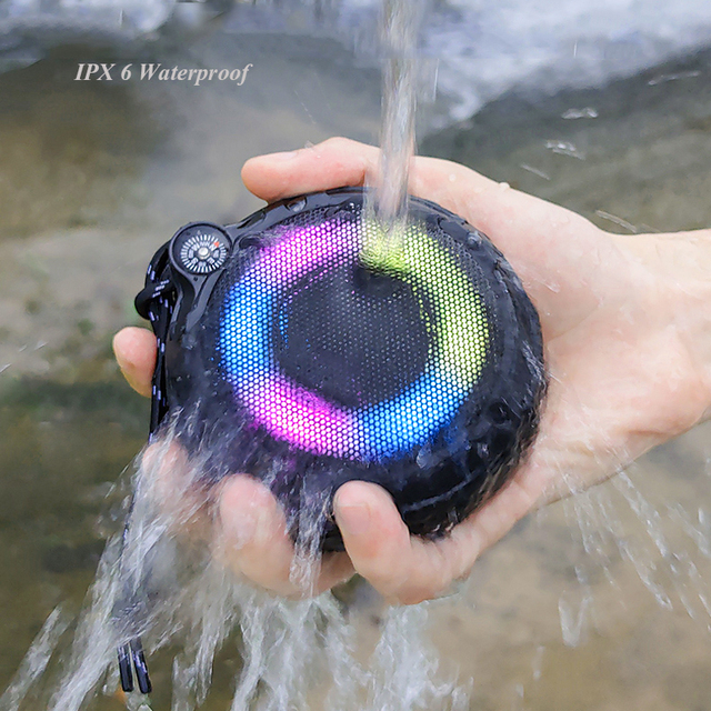 Blue Tooth IPX7 Waterproof Wireless Speaker 3W Loud Sound 24H Playtime Floating Speakers with LED Light