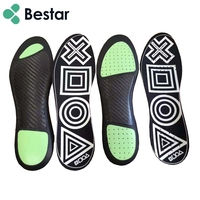 Semelles de chaussures en fibre de carbone PU Poron avec soutien de la voûte plantaire, antidérapantes, désodorisantes, absorbant les chocs, soulagement de la fasciite plantaire, semelles de sport