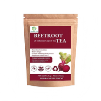 Sachets de thé de betterave premium, supplément naturel de fer pour la circulation sanguine, tisane sans OGM, 20 unités, marque privée, en vrac