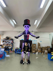 Rendimiento de Halloween Iluminación LED Figuras de <span class=keywords><strong>esqueleto</strong></span> inflables Marioneta Caminando Calavera inflable <span class=keywords><strong>Hombre</strong></span> Disfraz para desfile - Product Image 4