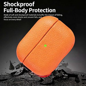 Funda de cuero de gamuza premium para AirPods 1/2/3/4/Pro/Pro2/Pro3 – Funda protectora magnética a prueba de golpes con protección completa del cuerpo - Product Image 3