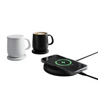 Chauffe-tasse intelligent électrique à contrôle de température 55°C pour hôtel, avec couvercle chauffant et chargeur sans fil pour téléphone à charge rapide
