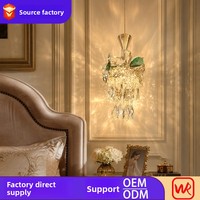 Lustre en cristal d'inspiration vintage haut de gamme, luminaire LED pour salon, chambre à coucher, salle à manger, hôtel, villa, café