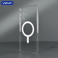 VAWI C012 Coque rigide anti-jaunissement de haute qualité en gros pour Samsung S25 S24 S23 S22 Ultra/Plus – Coque magnétique transparente en PC