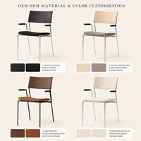 Chaise d'appoint simple de mobilier Chaise de salle à manger stable en acier inoxydable noir moderne en métal avec dossier en bois Chaise pour bureau d'hôtel