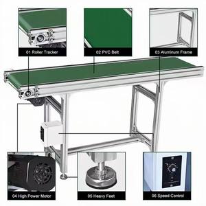 Kleine Leistung Edelstahl PVC Gummi Förderbands ysteme Preis Industrielle Schräg band förderer Maschinen band förderer - Product Image 2