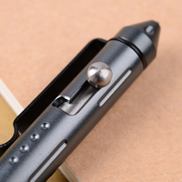 Stylo tactique durable Stylo de poche EDC Stylo à corps en aluminium avec brise-vitre d'urgence