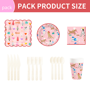 DAMAI Nuevo Juego de Vajilla Desechable con Diseño de Animales, Platos, Vasos y Servilletas de Papel para Fiestas - Product Image 6