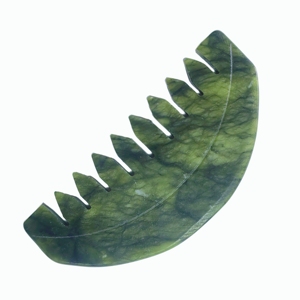 Natural Xiuyan Jade Acupressure Comb for <b>Head</b> and Facial Meridian <b>Massage</b> OEM Custom Logo - Product Image 5