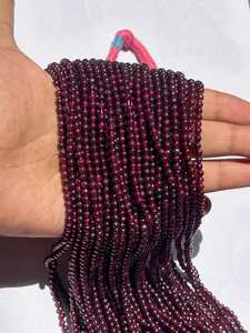 Dark <b>Red</b> Round Stone <b>Beads</b> for Bracelet Making 8mm Approx Strand 20cm Gemstone Supplies - Product Image 4