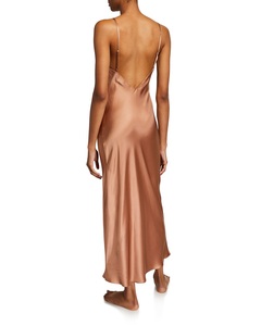 Abiti <span class=keywords><strong>da</strong></span> <span class=keywords><strong>notte</strong></span> <span class=keywords><strong>da</strong></span> donna eleganti in seta 100% con cinturino per Spaghetti - Product Image 3