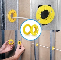Aislante No Metálico Amarillo, Protector de Cable con Enchufe a Presión, Arandela de Plástico y Metal para Orificios Existentes, Accesorios para Conductos