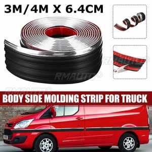 Universal Car Body Side Trim Molding Strip Exterior Protector <b>Roll</b> Rear <b>Mirror</b> Bumper Anti Collision Decor Strip 3M/4M X 6.4cm - Product Image 1