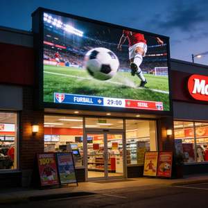 130-дюймовый уличный LED-экран <span class=keywords><strong>P3</strong></span> для рекламы в розничных магазинах и ресторанах, видеостена 1,6x2,88 метра для трансляций футбольных матчей и спортивных событий - Product Image 4