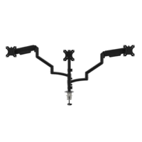 Nouveau design Vesa 100*100 mm 13-27 pouces Bras de moniteur triple réglable pour trois écrans Support de montage pour bras de moniteur triple