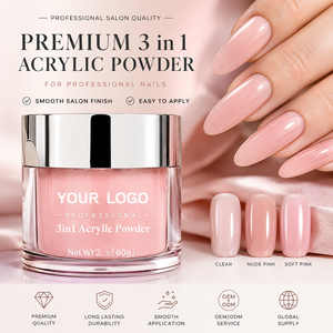 Poudre acrylique crémeuse 3-en-1 <span class=keywords><strong>Ellis</strong></span> Nail Bulk Bottle couleurs <span class=keywords><strong>Nude</strong></span>/Rose/Transparent/NEON séchage rapide pour ongles français - Product Image 3