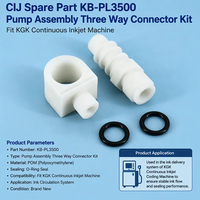 Kit de connecteur à trois voies pour pompe CIJ KB-PL3500, compatible avec la machine à jet d'encre continu KGK