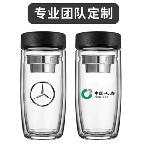Double Wall Borosilicate Glass Water Cup With Lid Heat Insulated Tea Infuser For Daily Use And Gift - Product Image 2