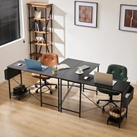 AJUNION Bureau en forme de L Bureau en bois Bureau d'étude de 50 pouces Table de jeu Bureau d'angle pour meubles de bureau à domicile
