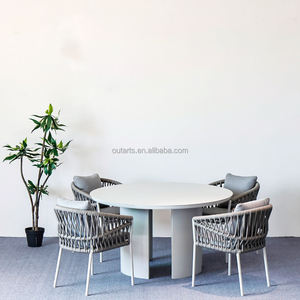 Meubles de jardin en aluminium Kingmake, vente en gros de chaises en aluminium avec corde, meubles de jardin de luxe, 6 pièces. - Product Image 1