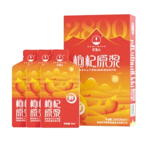 Paquete de bolsa de botella de jugo de Goji superalimento antioxidante embalaje saludable jugo de bayas de Goji chino bebida de jugo de Wolfberry