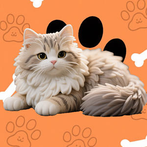 Statues d'animaux 3D personnalisables, modèles variés, adorables, services artisanat à valeur commémorative - Product Image 3