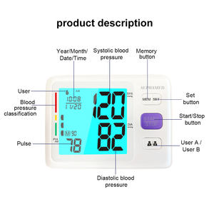 Monitor Digital de presión arterial para ancianos, esfigmomanómetro, Monitor de presión arterial, Monitor de calidad para brazo - Product Image 3