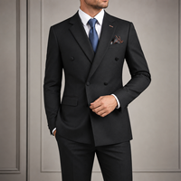Blazer sur mesure pour homme, style italien, double boutonnage, 4 boutons, col en V, coupe ajustée, costume formel pour affaires et mariage