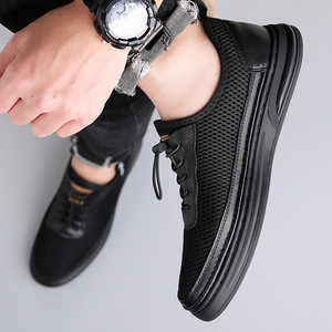 Zapatos Casuales de Verano para Hombre, de Malla, Sin Cordones, Punta Redonda, Transpirables, con Suela de Goma, Ligeros, para Caminar, con Logotipo en la Lengüeta - Product Image 4