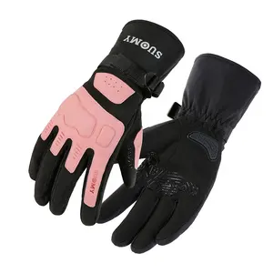 SUOMY moto gants imperméable coupe-vent hiver chaud dame rose équitation course neige Motocross gants longs moto gants nouveau