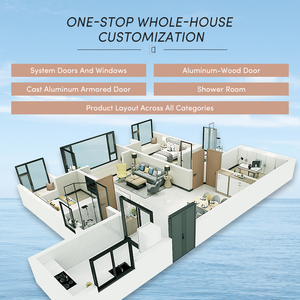 Ouna CE ISO biệt thự ngoài trời Hợp kim nhôm thấp E Kính trượt cửa hiện đại Patio đôi tráng men tiết kiệm năng lượng cửa trượt - Product Image 6