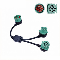 Interface de diagnostic pour camion, adaptateur J1939 1/2, ligne d'extension Dechi 9 pouces, ligne de diagnostic pour excavatrice