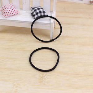 Black High Elasticity No Seam Hair Tie For Daily Use Fabric Weaving Thin Hairband - Product Image 3