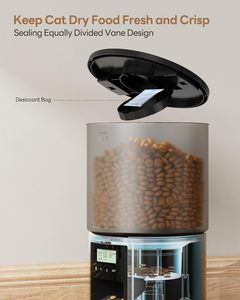 Distributeur automatique de nourriture pour animaux domestiques (chiens et chats) double bande 2,4 GHz et 5G, avec bacs en plastique et acier inoxydable en forme de bouteille, rechargeable - Product Image 3