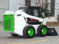 WT1100 Mini bon marché 1 tonne Skid Steer Chargeuse commande manuelle avec haut débit en stock