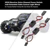 2 récepteurs avec interrupteur d'alimentation de canal supplémentaire en plastique 1/10 1/8 Rc 4Wd pour voiture RC TRX4 Axial Scx10