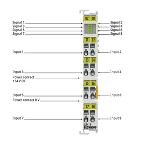 B-ECKHOFF KL1418オリジナル8チャンネルデジタル入力バスターミナル新しい24 V DC電気機器PLC入出力 (IO) - Product Image 1