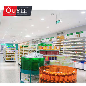 Аптечный магазин, современный дизайн на заказ, деревянные витринные полки для аптеки - Product Image 5