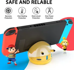 Base de carga de Pokemon Pikachu para consola <span class=keywords><strong>Nintendo</strong></span> Switch Tv Hdmi Dock Pikachu convertidor multifuncional regalos de adorno de <span class=keywords><strong>Anime</strong></span> - Product Image 5